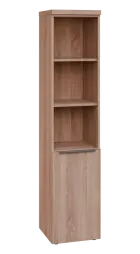 SIN 5 - 4DN3 kancelářská skříň, 1-dveřová/nika, pravá, 1820x400x400, dub bardolino